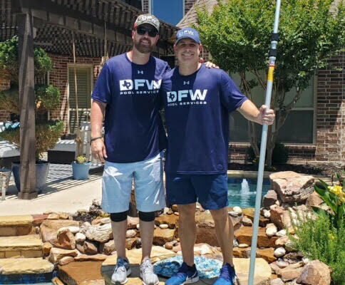 Owners Cleaning Pool